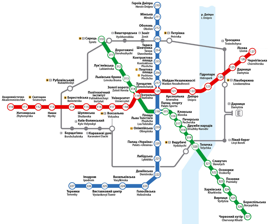 Карта схема метро