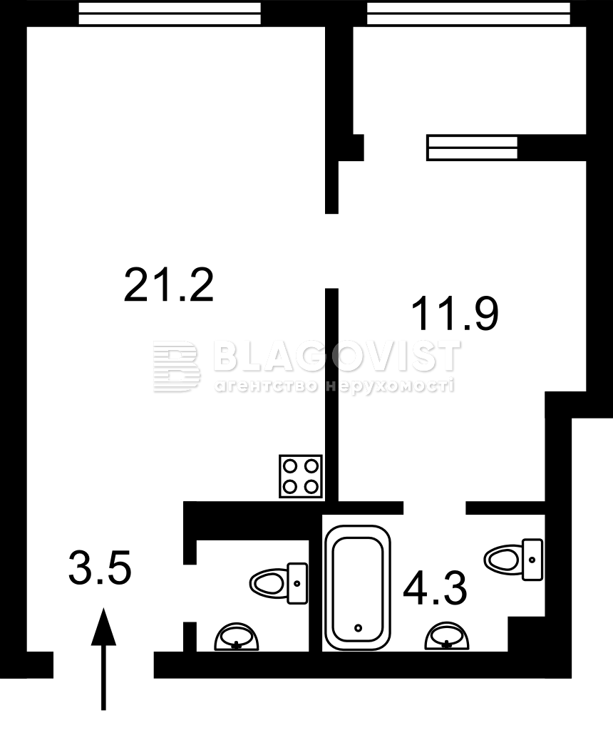 Apartment W-7276532, Zarichna, 2 корпус 4, Kyiv - Photo 2