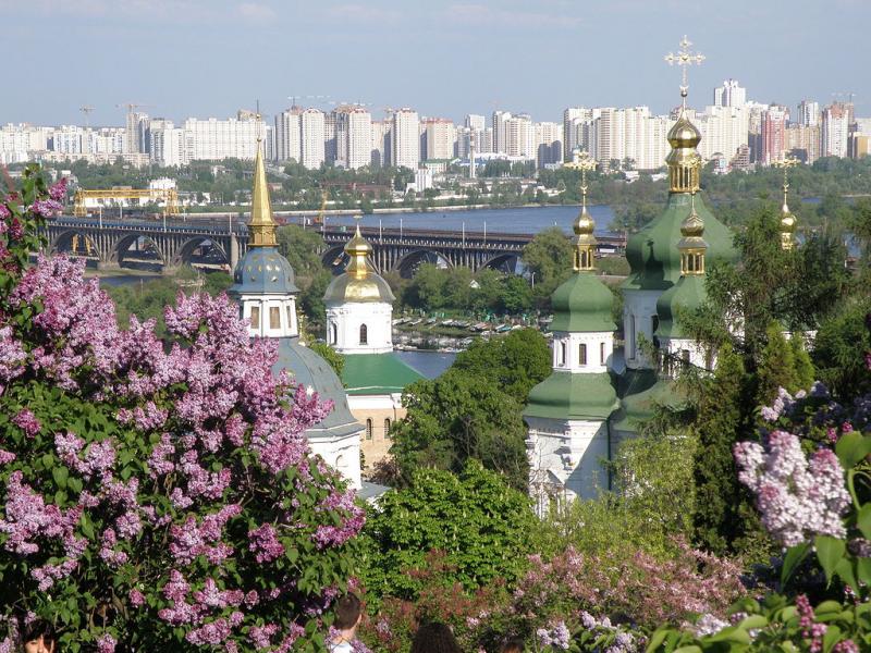 Пасха в Киеве - Георгиевский собор Выдубецкого монастыря