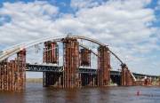 Строительство Подольского моста в Киеве