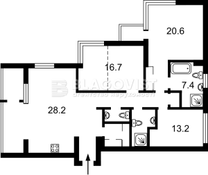 Квартира W-7382245, Осокорская, 2а, Киев - Фото 2