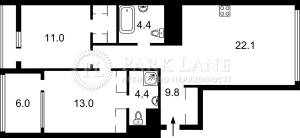 Квартира W-7360671, Гарета Джонса (Хохловых Семьи), 12, Киев - Фото 2