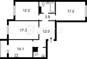 Квартира W-7349853, Максимовича Михаила (Трутенко Онуфрия), 7в, Киев - Фото 2