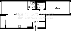 Квартира W-7387871, Фортечний тупик (Тверський тупик), 7в, Київ - Фото 3