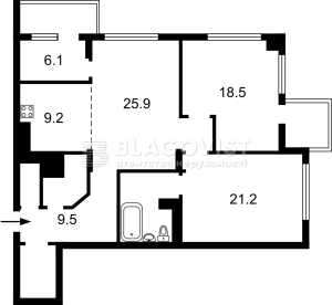 Квартира W-7436079, Верхогляда Андрія (Драгомирова Михайла), 9, Київ - Фото 2