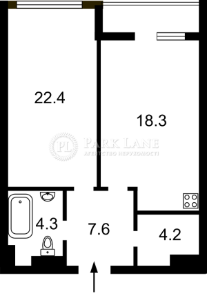 Квартира W-7449171, Фортечний тупик (Тверський тупик), 7в, Київ - Фото 3