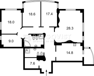 Квартира W-7419078, Иоанна Павла II (Лумумбы Патриса), 6/1, Киев - Фото 2