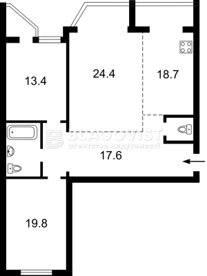 Квартира W-7317840, Здановской Юлии (Ломоносова), 52/3, Киев - Фото 15