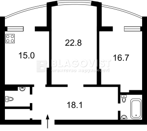 Квартира W-7415589, Максимовича Михаила (Трутенко Онуфрия), 3г, Киев - Фото 9