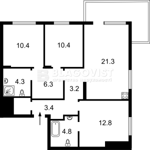 Квартира W-7360672, Салютная, 2/3, Киев - Фото 15