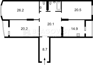 Квартира W-7393873, Максимовича Михаила (Трутенко Онуфрия), 3г, Киев - Фото 3
