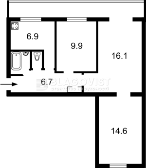 Квартира W-7436313, Тычины Павла просп., 3, Киев - Фото 2