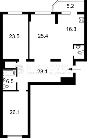 Квартира W-7302223, Чорновола Вячеслава, 20, Київ - Фото 15