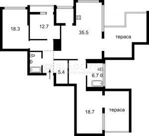 Квартира W-7312897, Гарета Джонса (Хохловых Семьи), 12, Киев - Фото 11