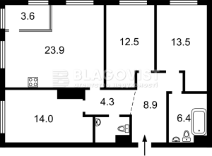 Квартира W-7398180, Олеся Александра, 8/17, Киев - Фото 1