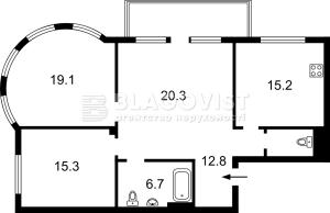Квартира W-7405129, Бойчука Михаила (Киквидзе), 19а, Киев - Фото 1