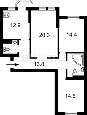 Квартира W-7452157, Академика Палладина просп., 18/30, Киев - Фото 1