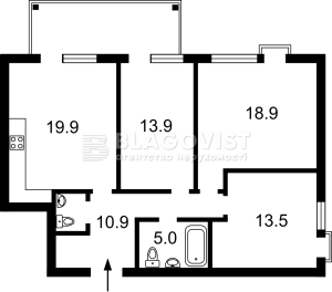 Квартира W-7453577, Данченко Сергея, 18, Киев - Фото 1