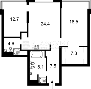 Квартира W-7454005, Саксаганського, 37к, Київ - Фото 1