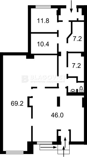  Нежилое помещение, W-7444284, Окипной Раиcы, 4, Киев - Фото 1