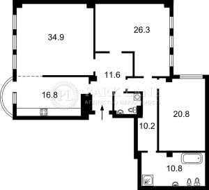 Квартира W-7438568, Конисского Александра (Тургеневская), 46/11, Киев - Фото 2