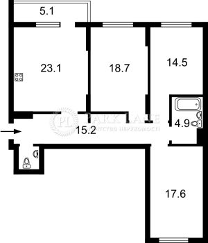 Квартира W-7420456, Воздушних Сил просп. (Воздухофлотский просп.), 56б, Киев - Фото 2