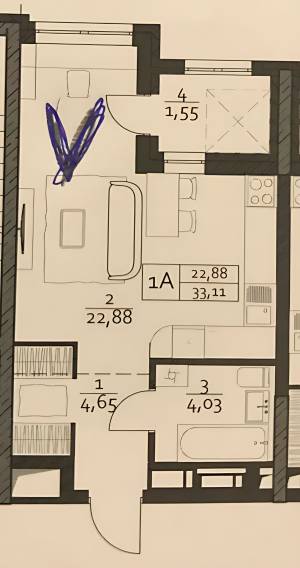 Квартира W-7411597, Сім'ї Кульженків (Дегтяренка Петра), 22, Київ - Фото 2
