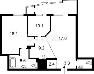 Квартира W-7419721, Тютюнника Василя (Барбюса Анрі), 37/11, Київ - Фото 3
