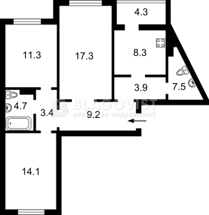 Квартира W-7398468, Здановської Юлії (Ломоносова), 81б, Київ - Фото 13