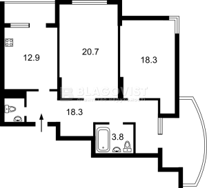 Квартира W-7339270, Максимовича Михаила (Трутенко Онуфрия), 3д, Киев - Фото 2