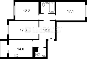 Квартира W-7325298, Максимовича Михайла (Трутенка Онуфрія), 7, Київ - Фото 3