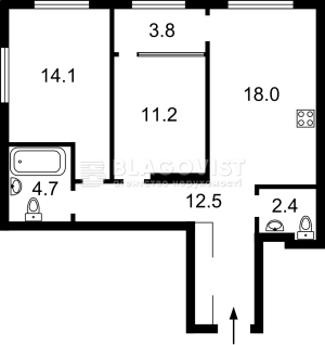 Квартира W-7433622, Змієнка Всеволода, 10/3, Київ - Фото 2