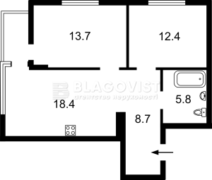Квартира W-7438549, Семьи Кристеров, 14в, Киев - Фото 2