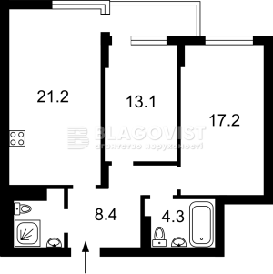 Квартира W-7388745, Семьи Кристеров, 14в, Киев - Фото 2