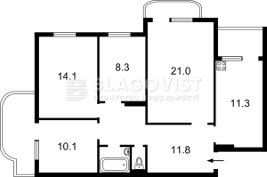 Квартира W-7424195, Азербайджанская, 16/2, Киев - Фото 3