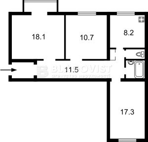 Квартира W-7431966, Бойчука Михайла (Кіквідзе), 2/34, Київ - Фото 2