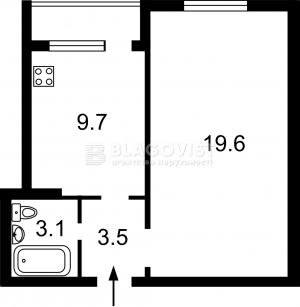 Квартира W-7303938, Кікабідзе Вахтанга (Булгакова), 12а, Київ - Фото 3