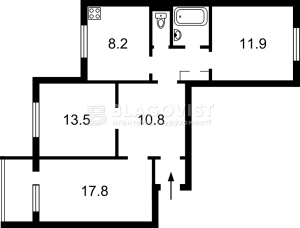 Квартира W-7348250, Красной Калины просп (Маяковского Владимира просп.), 77, Киев - Фото 2