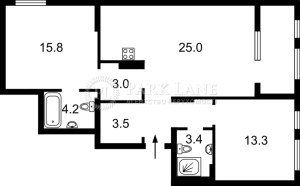 Квартира W-7340987, Салютна, 2/17, Київ - Фото 1