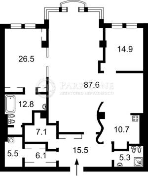 Квартира W-7431635, Грушевского Михаила, Киев - Фото 15