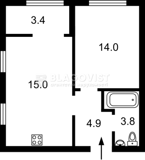 Квартира W-7352213, Максимовича Михаила (Трутенко Онуфрия), 24в, Киев - Фото 11