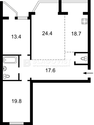 Квартира W-7387849, Здановской Юлии (Ломоносова), 52/3, Киев - Фото 13