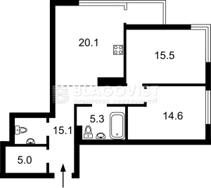 Квартира W-7389549, Семьи Кристеров, 14б, Киев - Фото 1