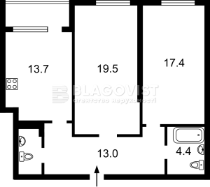 Квартира W-7389553, Днепровская наб., 17к, Киев - Фото 1
