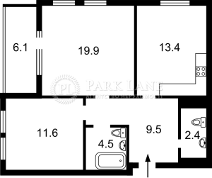 Квартира W-7362056, Бердника Олеся, 1в, Киев - Фото 4