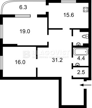 Квартира W-7372230, Кондратюка Ю., Київ - Фото 2