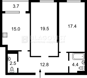 Квартира W-7433148, Дніпровська наб., 17к, Київ - Фото 2