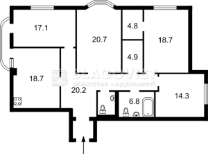 Квартира W-7354074, Лабораторный пер., 6, Киев - Фото 2