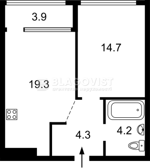 Квартира W-7370475, Семьи Кристеров, 14, Киев - Фото 9