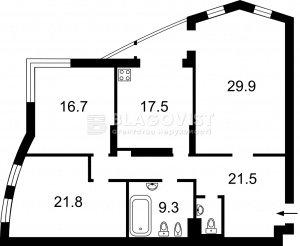 Квартира W-7296653, Лесі Українки бул., 30б, Київ - Фото 3